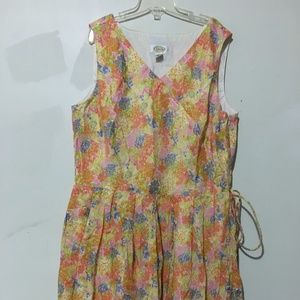 Talbots Orange Floral Size 16 Women Dress